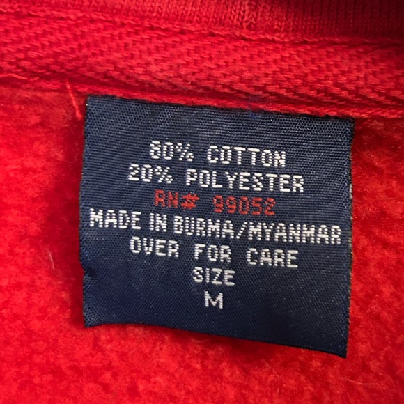 Cropped Red Zip Up Hoodie - Picture 4 of 4